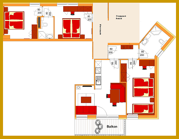 Plan und Skizze Appartement C